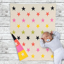 Load image into Gallery viewer, Knit Baby Blanket | Stripes and Stars - My Other Child / Blooms n' Rooms