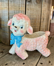 Load image into Gallery viewer, Vintage Large Pottery Lamb Planter- Pink