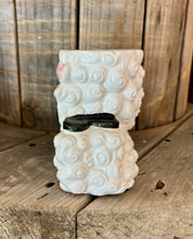 Load image into Gallery viewer, Vintage Large Pottery Lamb Head Planter- Whte