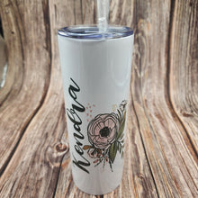 Load image into Gallery viewer, Custom 20 oz tumbler with Straw - My Other Child / Blooms n&#39; Rooms