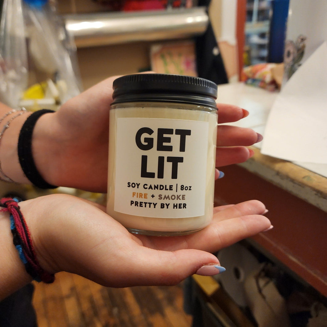 Get Lit | Soy Candle | Pretty By Her - My Other Child / Blooms n' Rooms
