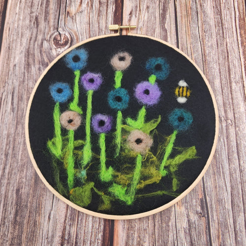 Handmade Needle Felting Wall Hanging - My Other Child / Blooms n' Rooms