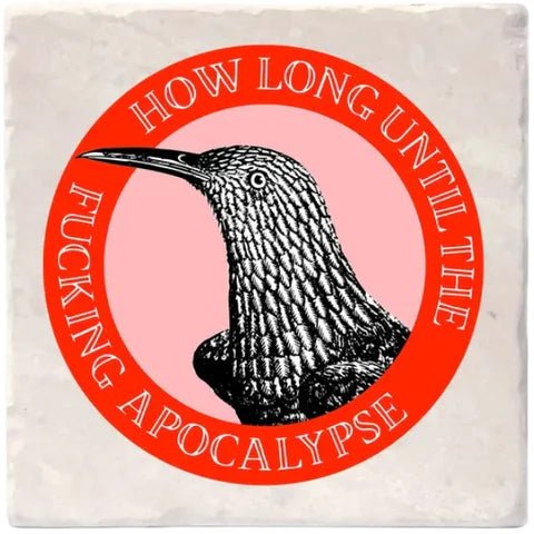 How long until the Apocalypse | Effin' Birds Coaster - My Other Child / Blooms n' Rooms