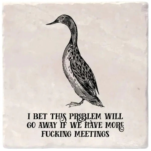 More Meetings | Effin' Birds Coaster - My Other Child / Blooms n' Rooms
