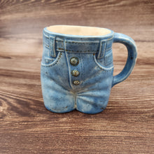Load image into Gallery viewer, Vintage Jean Mug / Planter - My Other Child / Blooms n&#39; Rooms
