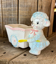 Load image into Gallery viewer, Vintage Small Pottery Lamb Planter- with cart - My Other Child / Blooms n' Rooms