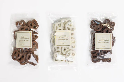 White Chocolate Pretzels | Annies Chocolates - My Other Child / Blooms n' Rooms