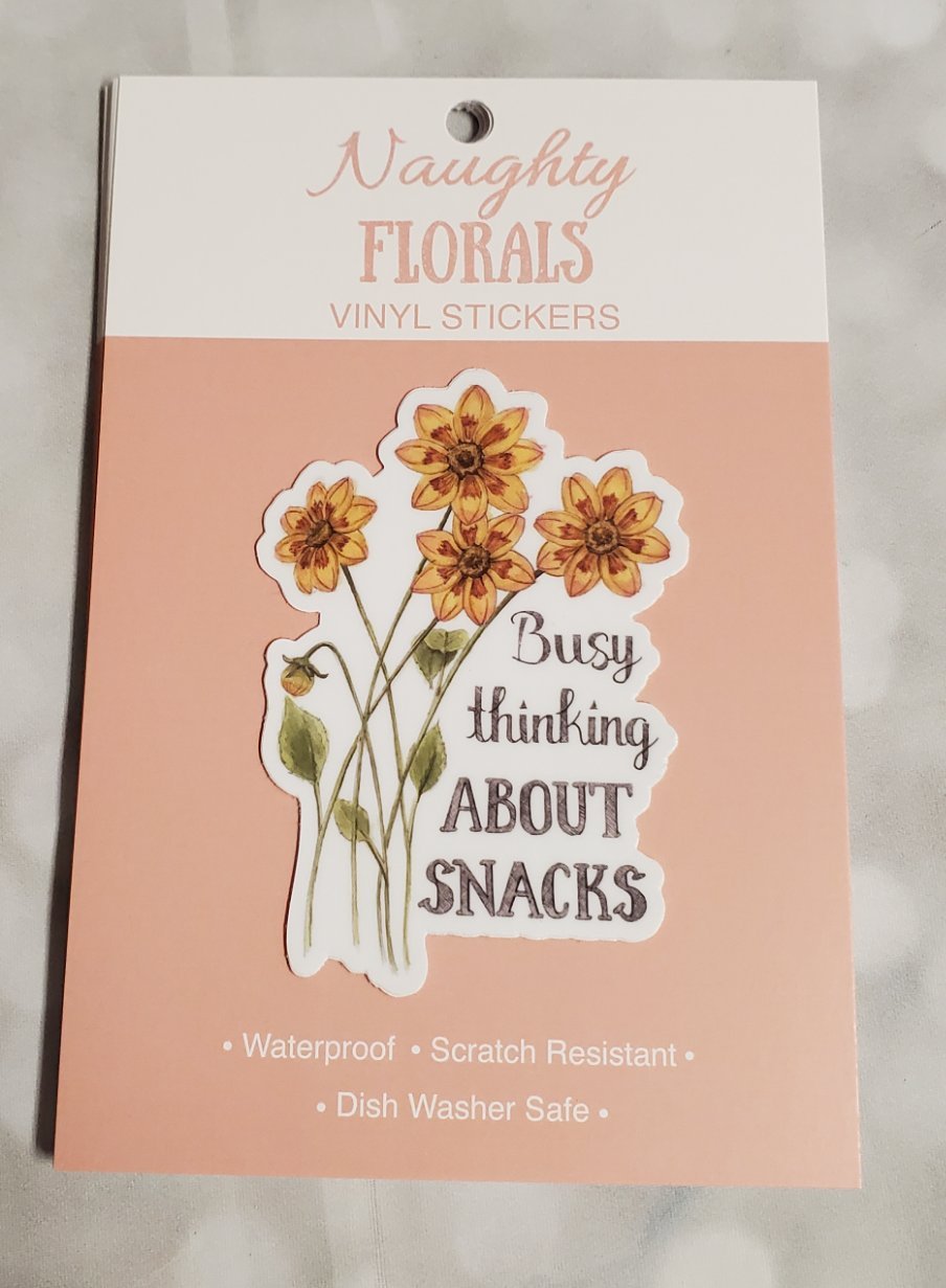 Busy Thinking about snacks | Vinyl Sticker - My Other Child / Blooms n' Rooms