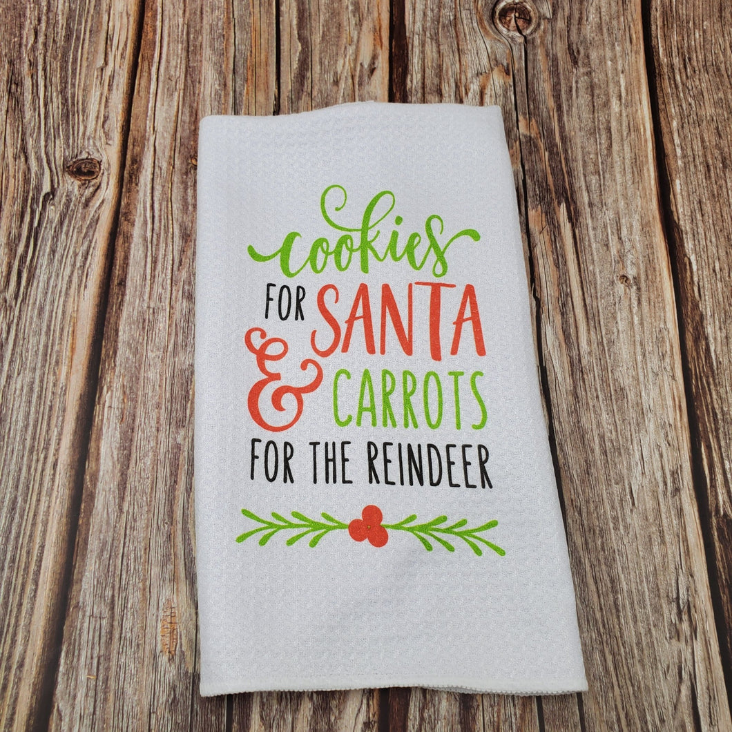 Cookies for Santa | Funny teatowel, kitchen towel, punny - My Other Child / Blooms n' Rooms