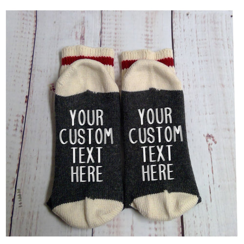 Custom Socks - your words on the socks - My Other Child / Blooms n' Rooms