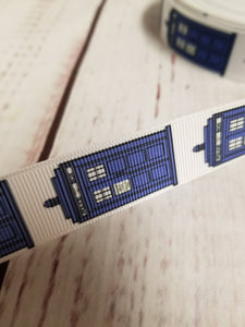 Dr. Who, Tardis, Grosgrain ribbon, hair bows, crafting - My Other Child / Blooms n' Rooms