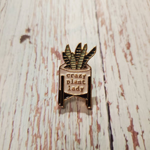 Enamel Pin - Crazy Plany Lady - My Other Child / Blooms n' Rooms