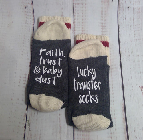 Faith, Trust and Baby Dust, Lucky Transfer Socks - My Other Child / Blooms n' Rooms