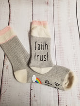 Load image into Gallery viewer, Faith trust baby dust rainbow, Lucky Socks, Rainbow Baby, fertility socks - My Other Child / Blooms n&#39; Rooms