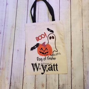 Halloween treat Bag - Customized with childs name - My Other Child / Blooms n' Rooms