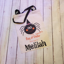Load image into Gallery viewer, Halloween treat Bag - Customized with childs name - My Other Child / Blooms n&#39; Rooms