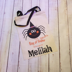 Halloween treat Bag - Customized with childs name - My Other Child / Blooms n' Rooms