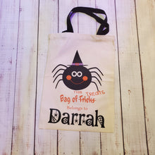 Load image into Gallery viewer, Halloween treat Bag - Customized with childs name - My Other Child / Blooms n&#39; Rooms