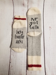 IVF Got Faith, lucky transfer socks, lucky fertility socks, ivf got this - My Other Child / Blooms n' Rooms