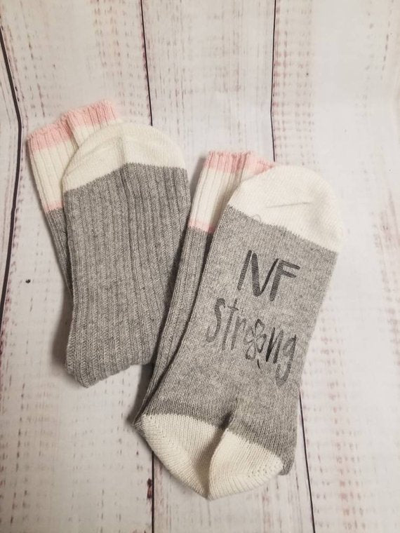 IVF Strong socks, lucky socks, Custom Order - My Other Child / Blooms n' Rooms
