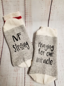 IVF Strong socks, Praying for our miracle, lucky socks - My Other Child / Blooms n' Rooms