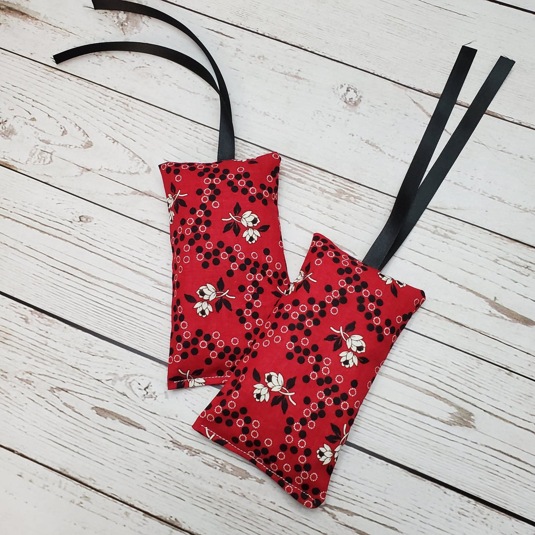 Lavender Pouch air freshener | Red floral - My Other Child / Blooms n' Rooms