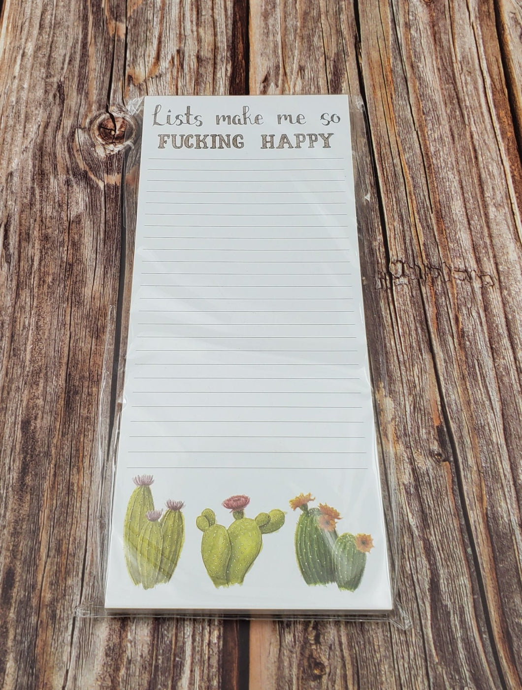 Lists make me so _____ happy | Naughy Florals Note Pad - My Other Child / Blooms n' Rooms