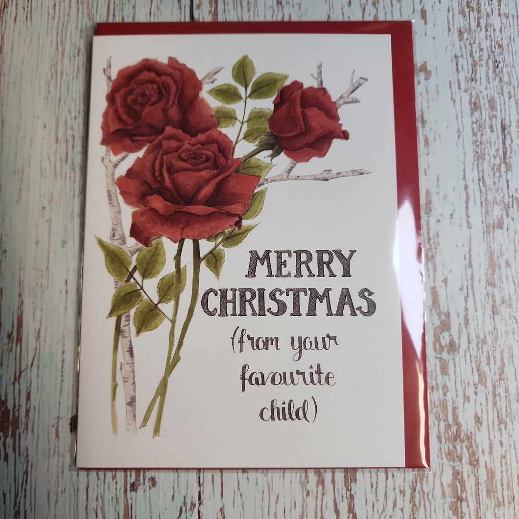 Merry Christmas (from your favourite child) | Greeting Card - My Other Child / Blooms n' Rooms