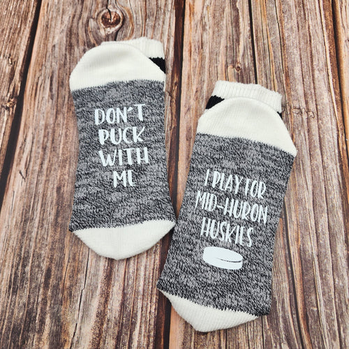 Mid Huron Huskies Socks - My Other Child / Blooms n' Rooms