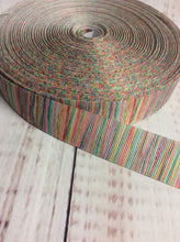 Load image into Gallery viewer, Multi colour striped grosgrain ribbon - My Other Child / Blooms n&#39; Rooms