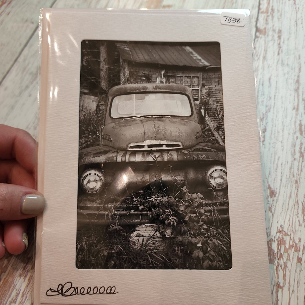 Old Truck | Blank Photo Card - My Other Child / Blooms n' Rooms