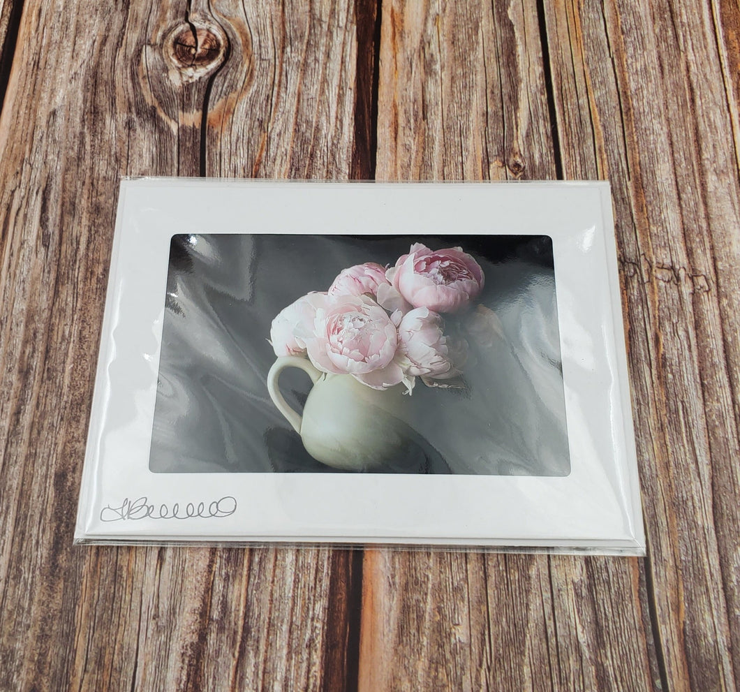 Peonies in jug | Blank Photo Card - My Other Child / Blooms n' Rooms