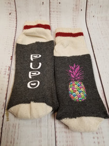 Pineapple, PUPO, pregnant until proven otherwise, Lucky Socks - My Other Child / Blooms n' Rooms