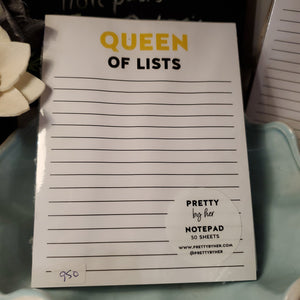 Queen of Lists | Notepad - My Other Child / Blooms n' Rooms