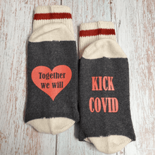 Load image into Gallery viewer, Seaforth Manor Fundraiser Socks | Together we will kick covid - My Other Child / Blooms n&#39; Rooms