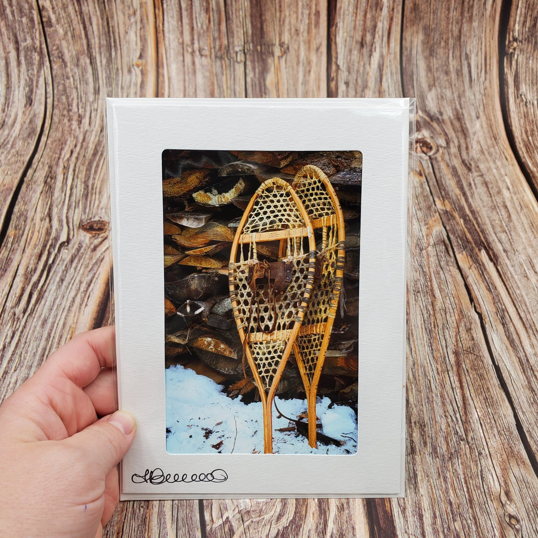 Snowshoes | Blank Photo Card - My Other Child / Blooms n' Rooms