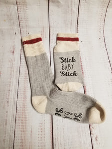 Stick Baby Stick, Lucky socks, lucky fertility socks - My Other Child / Blooms n' Rooms