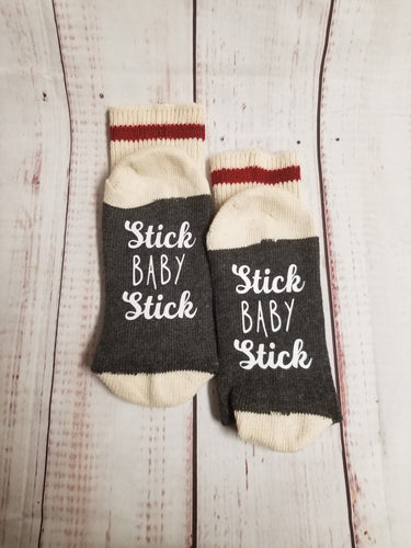 Stick Baby Stick, Lucky socks, lucky fertility socks - My Other Child / Blooms n' Rooms