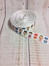 Load image into Gallery viewer, Superheroes grosgrain ribbon - My Other Child / Blooms n&#39; Rooms