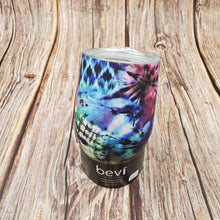 Load image into Gallery viewer, Tie Dye Bevi Stainless Wine Tumbler - My Other Child / Blooms n&#39; Rooms