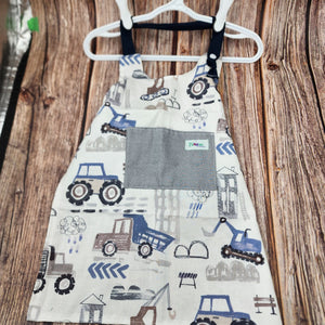 Toddler Size Apron | Diggers and Tractors - My Other Child / Blooms n' Rooms