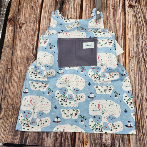 Toddler Size Apron | Pirate and Map - My Other Child / Blooms n' Rooms