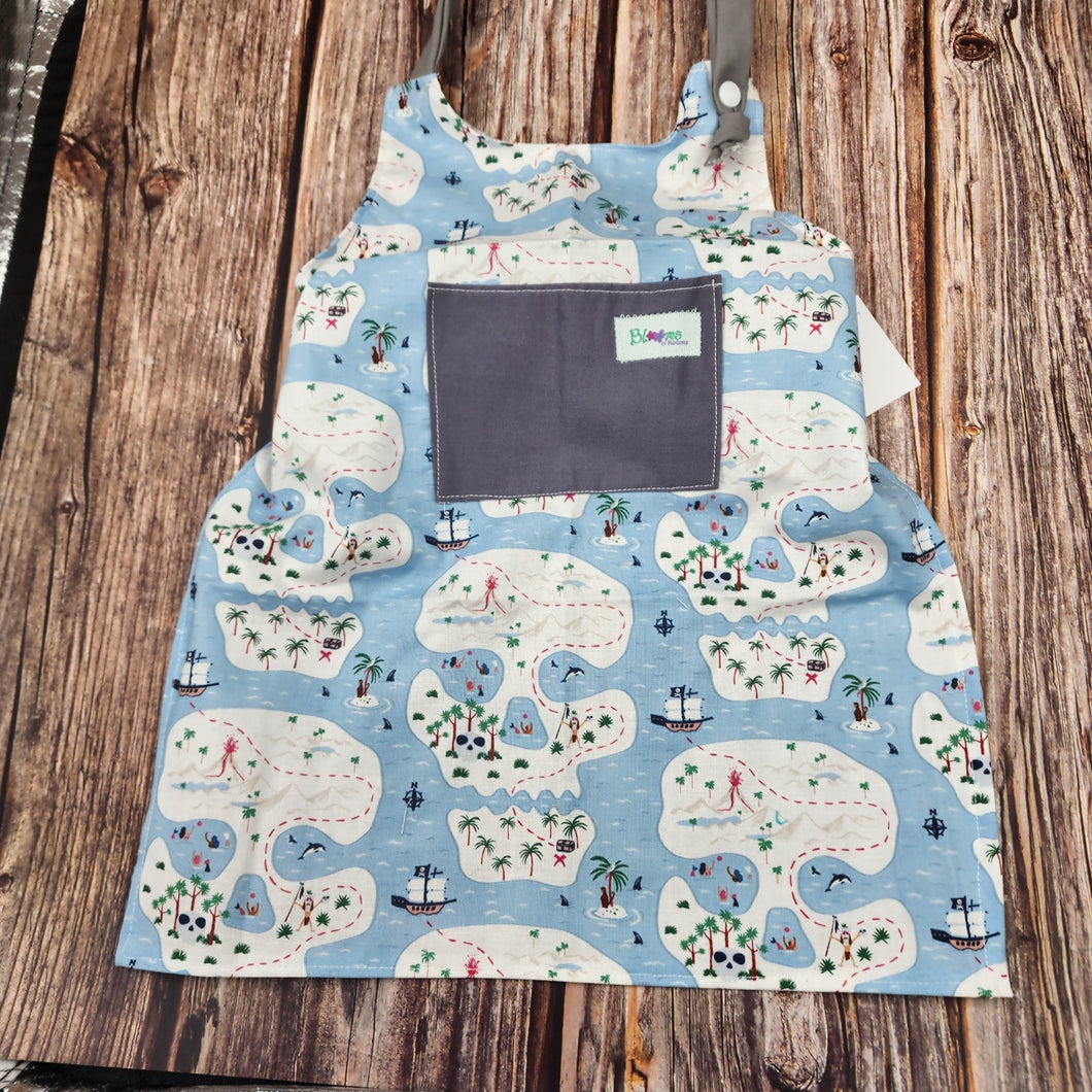 Toddler Size Apron | Pirate and Map - My Other Child / Blooms n' Rooms