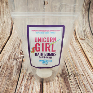 Unicorn Girl Bath Bombs - My Other Child / Blooms n' Rooms