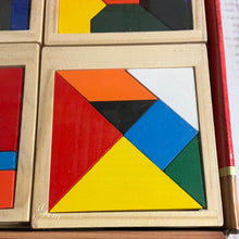 Load image into Gallery viewer, Wooden Tangram Puzzles - My Other Child / Blooms n&#39; Rooms