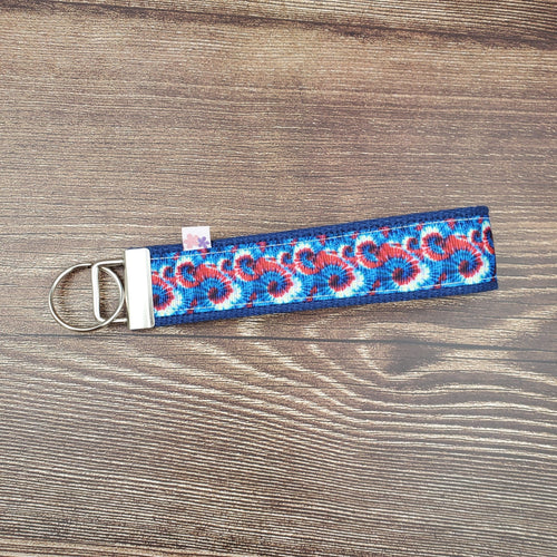 Wrist Keychain | Blue Tie Dye - My Other Child / Blooms n' Rooms