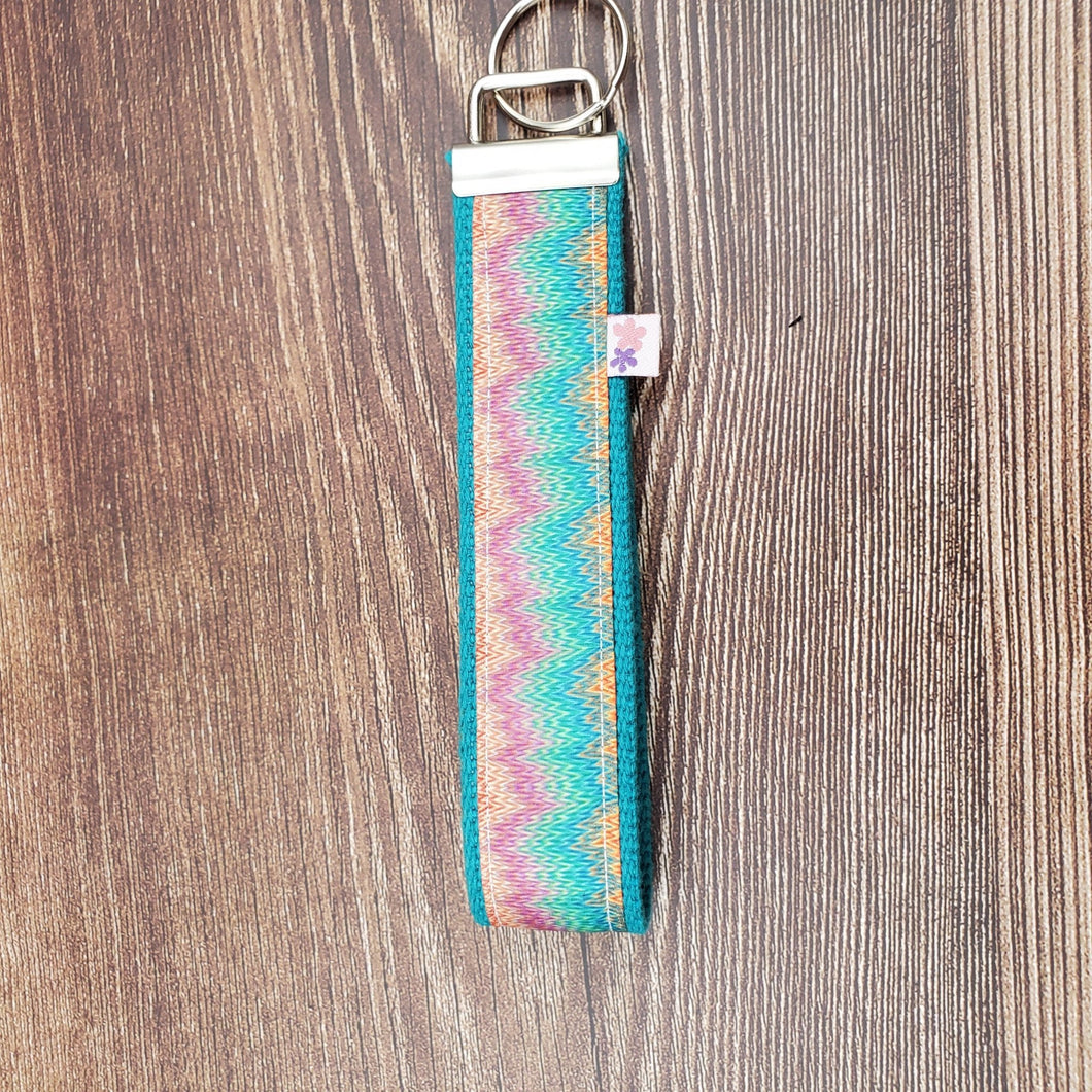 Wrist Keychain | Colourful Soundwaves - My Other Child / Blooms n' Rooms