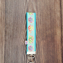 Load image into Gallery viewer, Wrist Keychain | Large Succulent on Mint - My Other Child / Blooms n&#39; Rooms