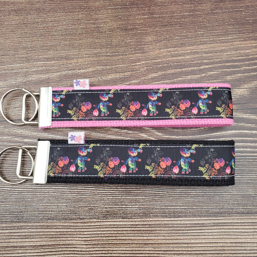 Wrist Keychain | Rainbow Cacti and floral - My Other Child / Blooms n' Rooms