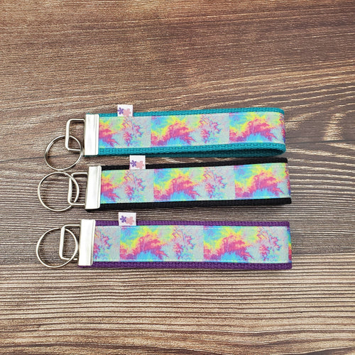 Wrist Keychain | Rainbow watercolour Tie Dye - My Other Child / Blooms n' Rooms